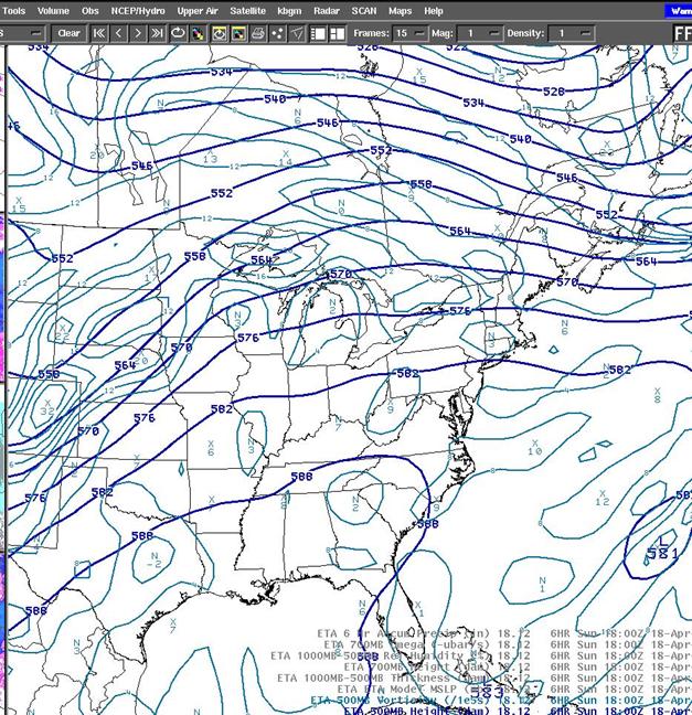 500 mb hts and vorticity