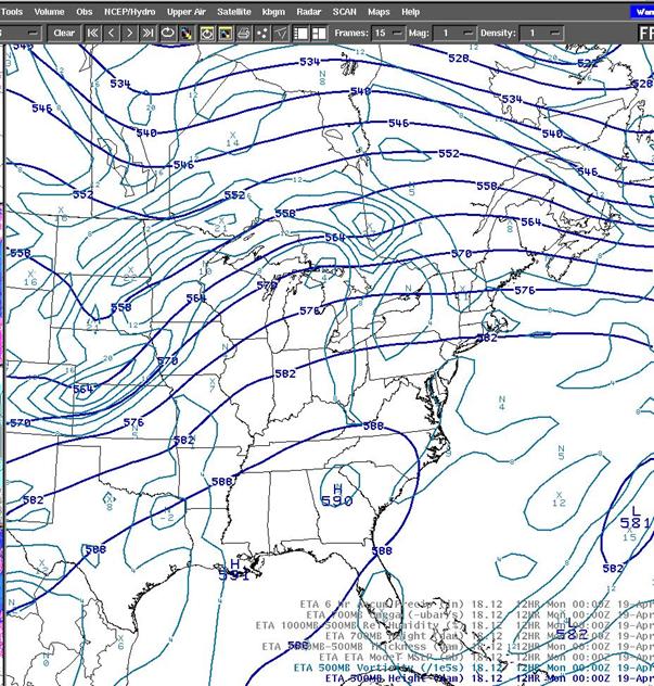 500 mb hts and vorticity