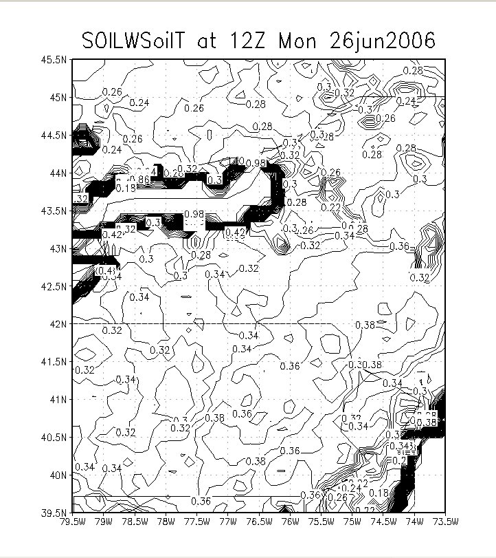 0-10 cm soil moisture at 12z June 26, 2006