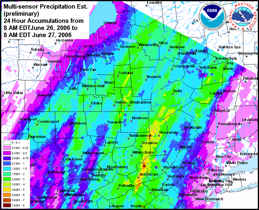 Rainfall – June 26-27, 2006